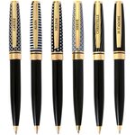 Stylo personnalisé initiale Black & Gold - Lettre D - Draeger