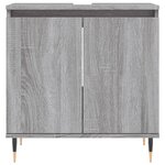 vidaXL Ensemble d'armoires de salle de bain 3 Pièces sonoma gris