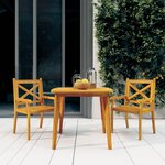 vidaXL Table de jardin 85x85x75 cm Bois d'acacia solide