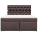 vidaXL Sommier à lattes de lit avec matelas Marron foncé 180x200 cm