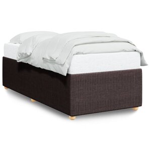 vidaXL Cadre de lit Marron foncé 100x200 cm Tissu