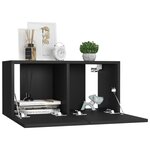vidaXL Ensemble de meubles TV 5 Pièces Noir Bois d'ingénierie