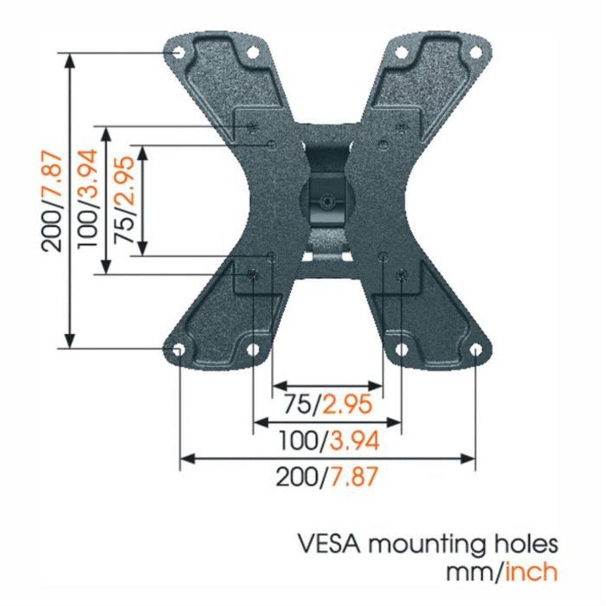 Vogel's WALL 1120 - support TV orientable 60° et inclinable +/- 10° - 19-40  - 15kg max. - La Poste