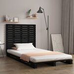 vidaXL Tête de lit murale Noir 106x3x91 5 cm Bois massif de pin