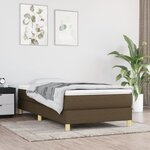 vidaXL Sommier à lattes de lit avec matelas Marron foncé 90x190 cm