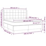 vidaXL Sommier à lattes de lit matelas et LED Taupe 180x200 cm Tissu