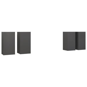 vidaXL Meubles TV 4 Pièces Gris 30 5x30x60 cm Bois d'ingénierie