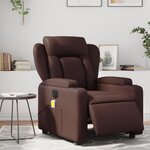 vidaXL Fauteuil de massage inclinable électrique marron similicuir