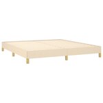 vidaXL Cadre de lit Crème 180 x 200 cm Tissu