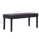 vidaXL Banc 106 cm Marron Similicuir