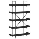 vidaXL Bibliothèque 5 niveaux noir 100x33x180 5 cm bois d'ingénierie