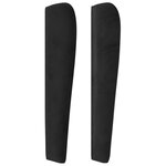 vidaXL Tête de lit avec oreilles Noir 183x23x118/128 cm Velours