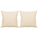 vidaXL Canapé 2 places avec oreillers beige 140 cm tissu microfibre