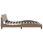 vidaXL Cadre de lit sans matelas cappuccino 200x200 cm similicuir