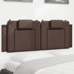 vidaXL Coussin de tête de lit marron 140 cm similicuir