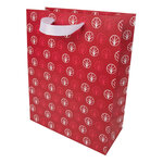 Sac Cadeau Grand Format Feuilles Rouges - Draeger paris