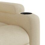 vidaXL Fauteuil inclinable électrique Crème Tissu
