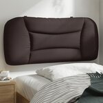 vidaXL Coussin de tête de lit marron foncé 90 cm tissu