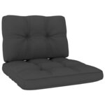 vidaXL Chaise de jardin avec coussins anthracite Bois de pin imprégné