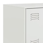 vidaXL Buffet blanc 67x39x107 cm acier