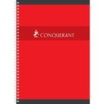 Cahier à spirale A4 petits carreaux 180p 70g coloris aléatoire CONQUÉRANT