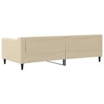 vidaXL Lit de repos crème 90x200 cm tissu