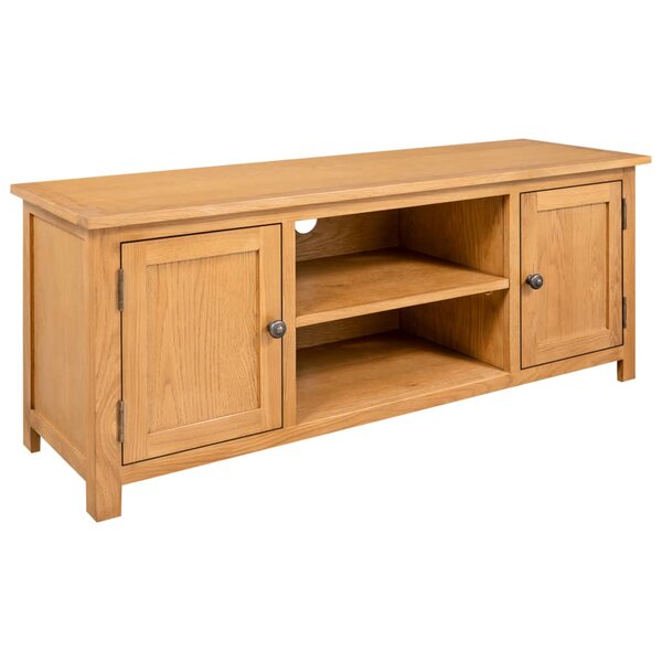 vidaXL Meuble TV 110x35x44 cm Bois de chêne massif