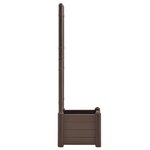 vidaXL Jardinière avec treillis 43x43x142 cm PP Moka