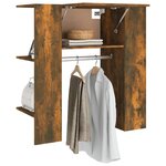 vidaXL Armoire de couloir Chêne fumé 97 5x37x99 cm Bois d'ingénierie