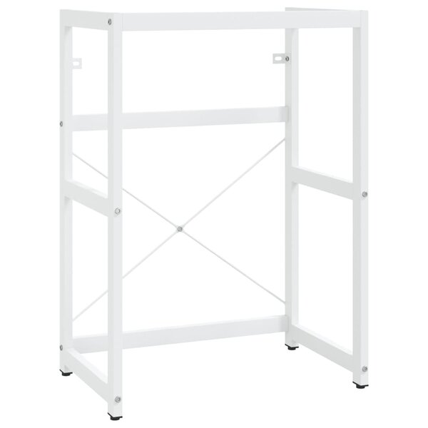 vidaXL Cadre de lavabo de salle de bain Blanc 59x38x83 cm Fer