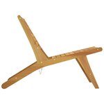 vidaXL Chaise de jardin avec repose-pieds Bois de teck solide