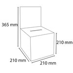 Urne Transparente Fermable À Clé 21x21 Cm Avec Encart A5 - Cristal - Exacompta