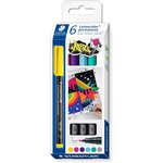 Marqueur permanent 318f lumocolor  étui de 6 staedtler