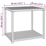 vidaXL Table d'appoint marron 55x45x49 cm résine tressée