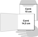 23093 Carte carrée Joyeux Noël avec Enveloppe 15x15cm