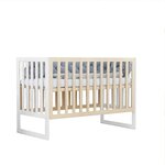 Lit bébé NAPPY 60 x 120 blanc et naturel
