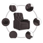 vidaXL Fauteuil inclinable électrique marron foncé tissu