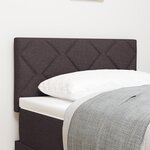 Têtière LED vidaXL Design en blocs de diamant Marron foncé 80 cm Tissu