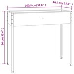 vidaXL Jardinière Anthracite 100 5x40 5x90 cm Acier galvanisé