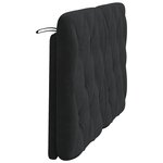 vidaXL Coussin de tête de lit noir 140 cm velours