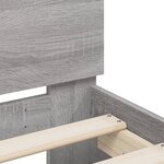 vidaXL Cadre de lit tête de lit et lumières LED sonoma gris 90x200 cm