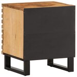 vidaXL Tables de chevet 2 Pièces 40x34x46 cm bois massif de manguier brut