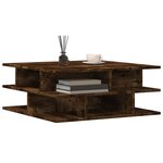 vidaXL Table basse chêne fumé 70x70x29 cm bois d'ingénierie