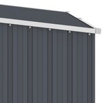 vidaXL Abri à bois de jardin Anthracite 245x98x159 cm Acier galvanisé