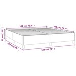 vidaXL Cadre de lit Gris 180x200 cm Similicuir