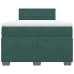 vidaXL Sommier à lattes de lit et matelas Vert foncé 120x200cm Velours