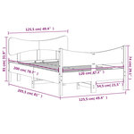 vidaXL Cadre de lit sans matelas cire marron 120x200cm bois pin massif