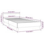 vidaXL Cadre de lit avec tête de lit Gris clair 90x200 cm Velours