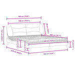 vidaXL Lit avec matelas taupe 180x200 cm tissu