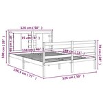 vidaXL Cadre de lit sans matelas blanc 120x190 cm bois de pin massif